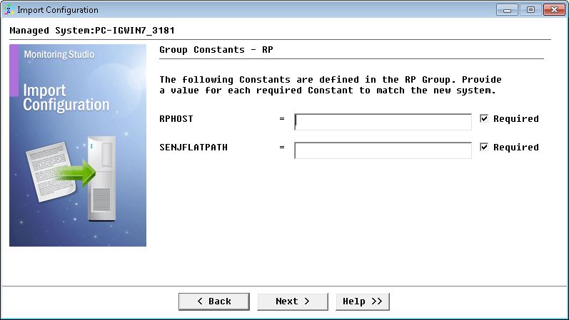 Setting the group constants 